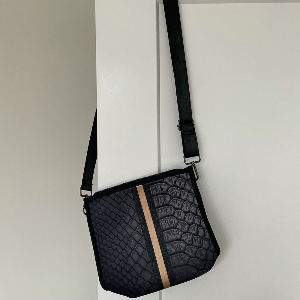 Black Snakeskin Crossbody